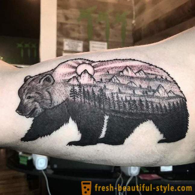 Jelentése tetoválás „medve”: férfiak, nők, a térségben