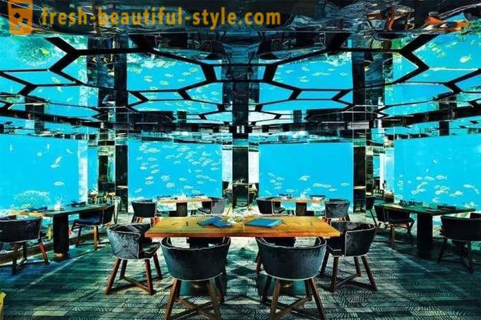 Luxus víz alatti étterem, a Maldív-