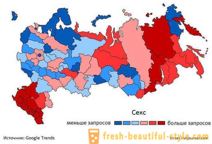 A földrajzi és megszégyenít: hol Oroszországban a legtöbb Google „sex”, „pornó”, „prostituáltak”