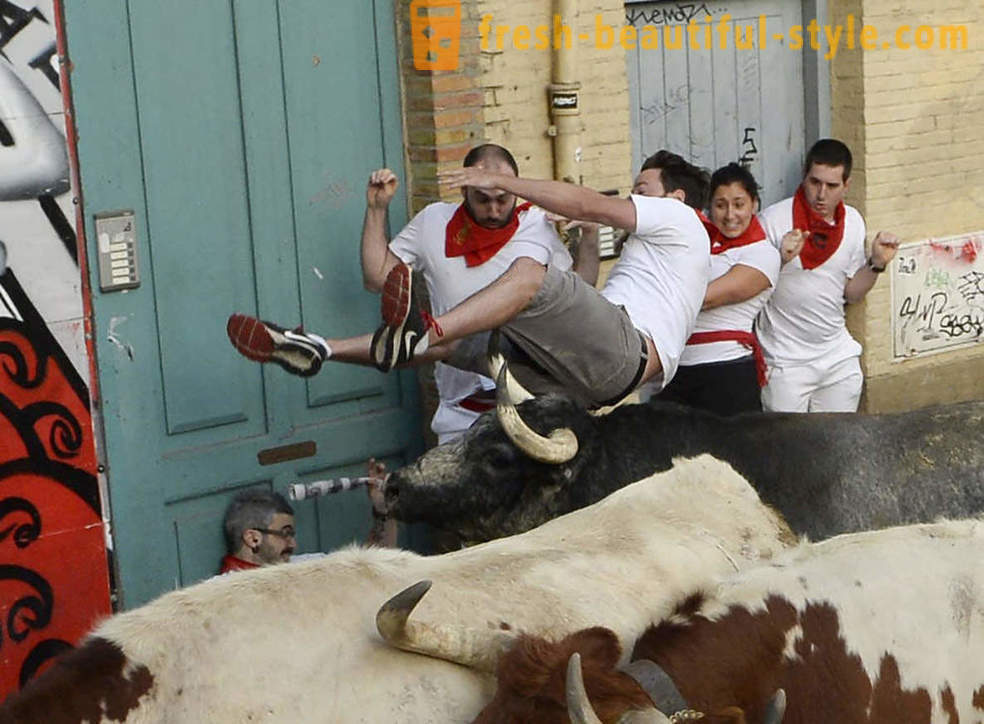 Milyen volt az éves futás a bikák Pamplona, ​​Spanyolország