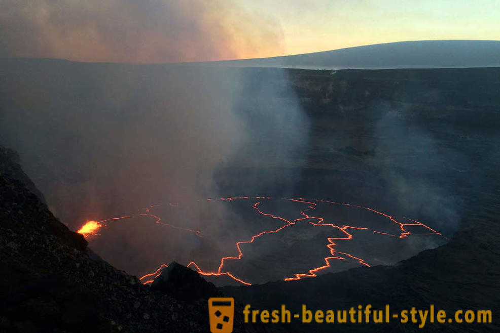 Vulkáni láva flow Kilauea Hawaii