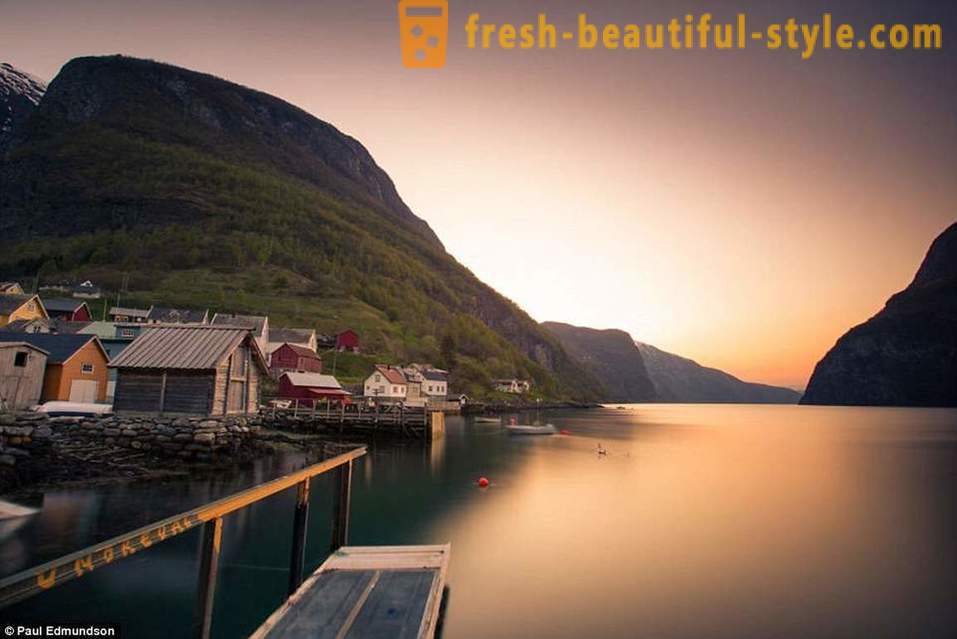 A szépség a norvég fjordok munkájában brit fotós