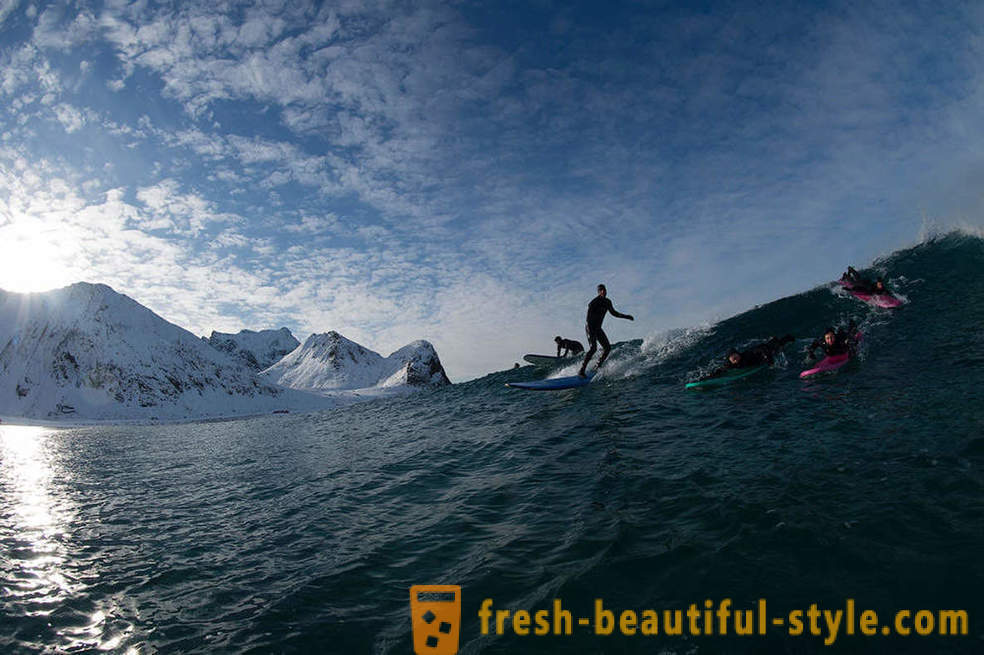 Extrém Arctic szörfösök
