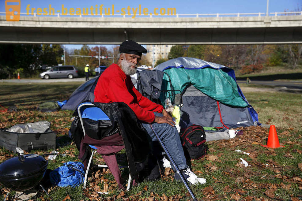 Hajléktalan az USA-ban