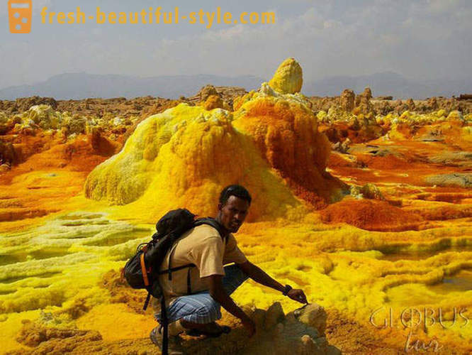 Dallol vulkán Etiópia