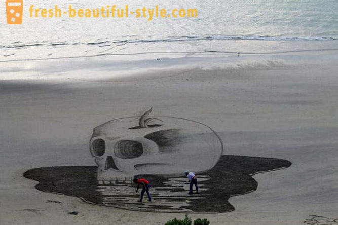 3D-s rajzok a homokba