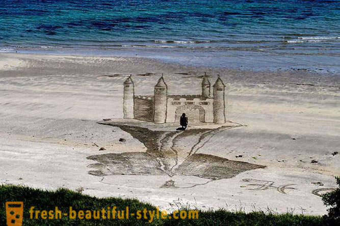 3D-s rajzok a homokba