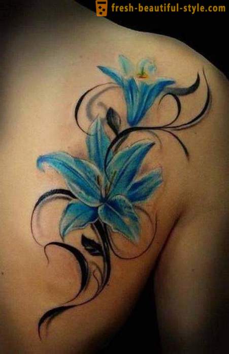Tetoválás liliom - értékét és helyét az alkalmazási