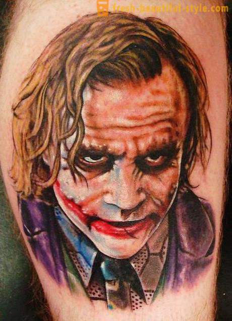 Joker Tattoo: szimbólumok és képek