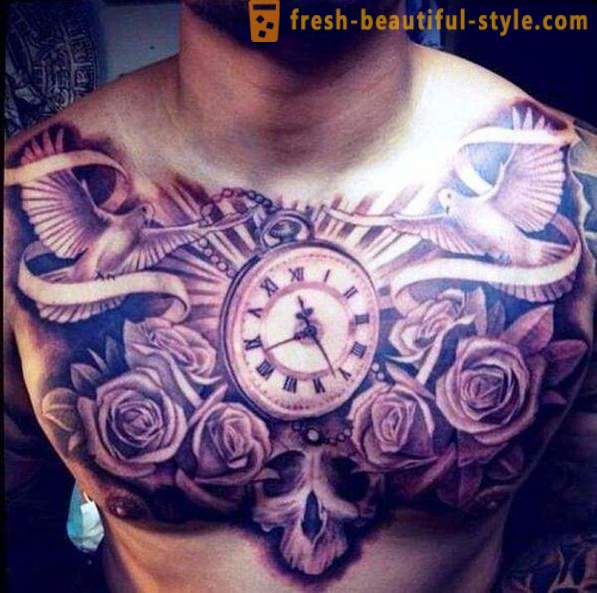 Férfi tetoválás a mellkasán, és azok jellemzői