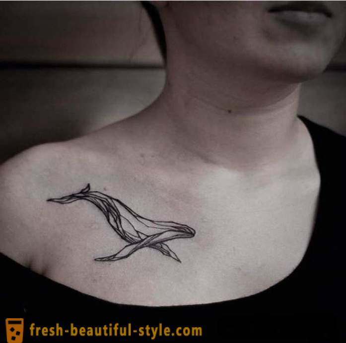 Tattoo „bálna”: a történelem, jelentését és fotók