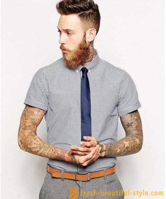 Tie egy rövid ujjú ing a kérdésben. Visel nyakkendőt köpenyes rövid ujjú (fotó). Lehet viselni döntetlen egy ing rövid ujjú etikett?