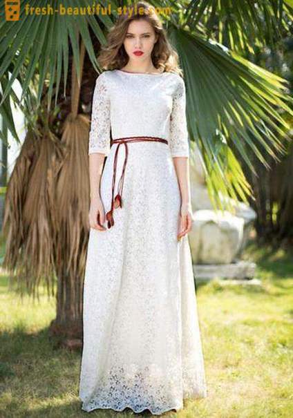 Hosszú fehér ruha - egy különleges eleme a női gardrób