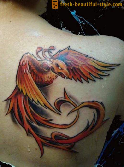 Phoenix - tetoválás, amelynek jelentése nem érthető teljes mértékben