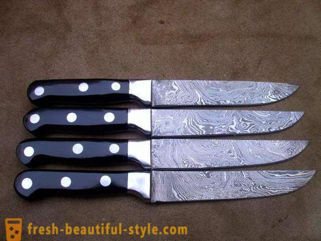 A damaszkuszi acél kés: alapvető jellemzői