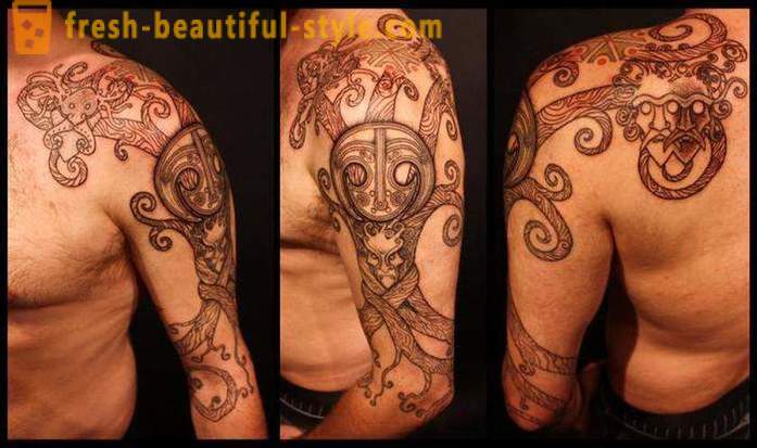 Szláv férfi tetoválás a karján